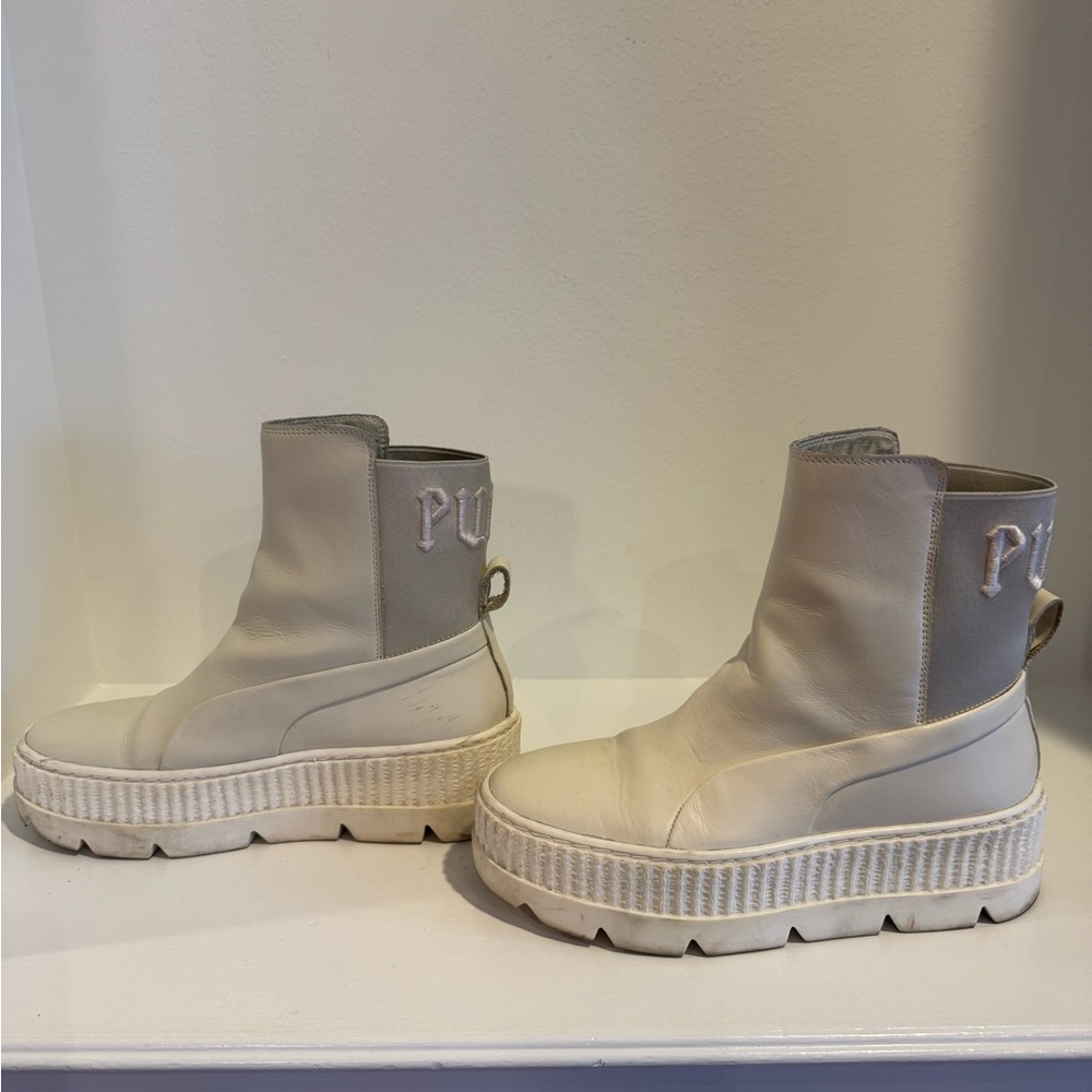 Puma Fenty by Rihanna  Cream High-Top Sneakers